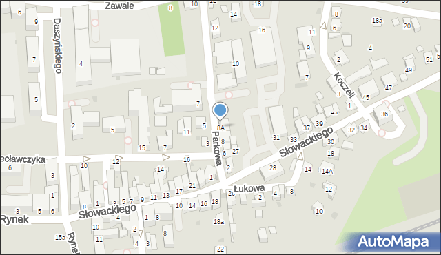 Strzyżów, Parkowa, 8A, mapa Strzyżów