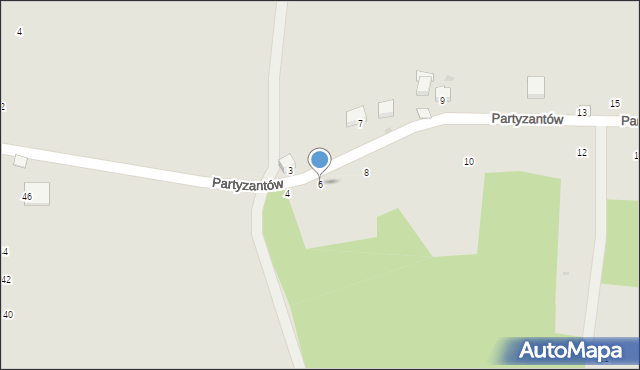 Strzyżów, Partyzantów, 6, mapa Strzyżów