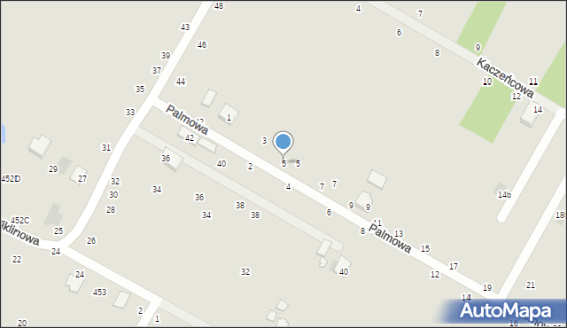 Styków, Palmowa, 5, mapa Styków