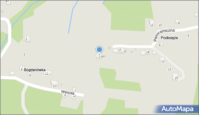 Sucha Beskidzka, Panoramiczna, 31, mapa Sucha Beskidzka
