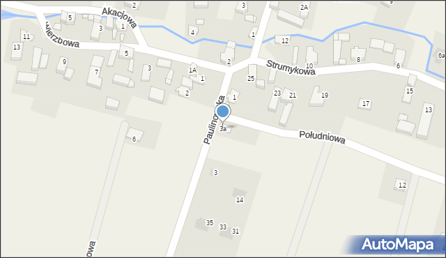 Sucha Górna, Paulinowska, 3a, mapa Sucha Górna