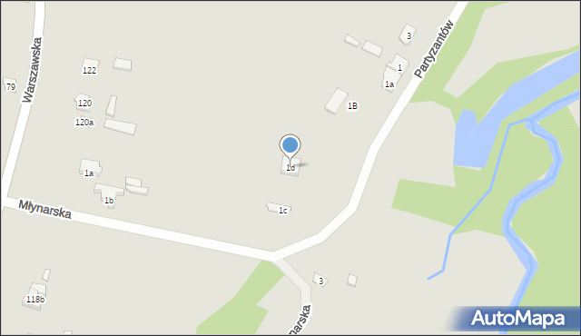 Suchedniów, Partyzantów, 1d, mapa Suchedniów