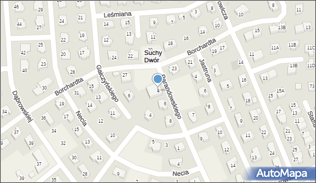 Suchy Dwór, Parandowskiego Jana, 4, mapa Suchy Dwór