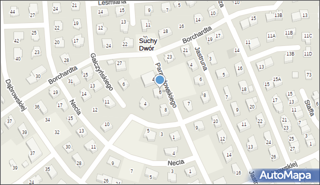 Suchy Dwór, Parandowskiego Jana, 6, mapa Suchy Dwór