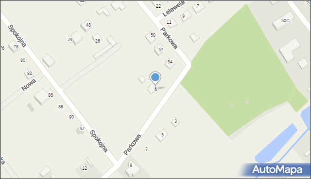 Sulbiny, Parkowa, 6, mapa Sulbiny