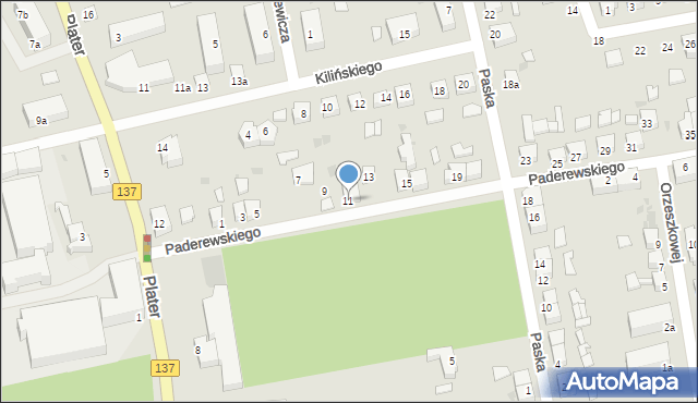 Sulęcin, Paderewskiego Ignacego Jana, 11, mapa Sulęcin