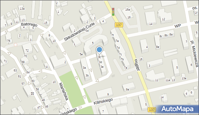 Sulęcin, Park Bankowy, 3c, mapa Sulęcin