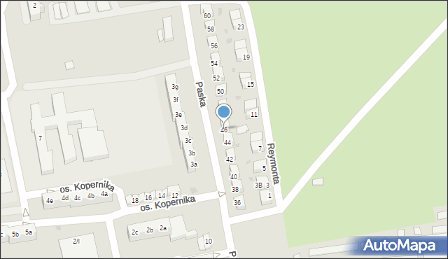 Sulęcin, Paska Jana, 46, mapa Sulęcin