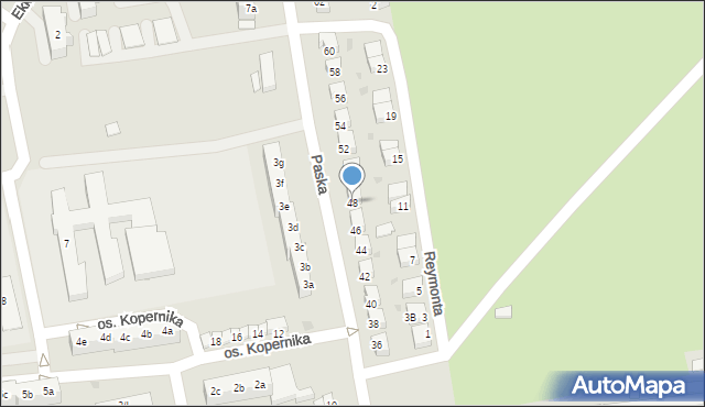 Sulęcin, Paska Jana, 48, mapa Sulęcin