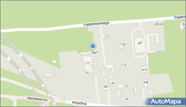 Sulejówek, Paderewskiego Ignacego Jana, 175A, mapa Sulejówek