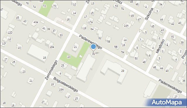 Sulejówek, Paderewskiego Ignacego Jana, 31, mapa Sulejówek
