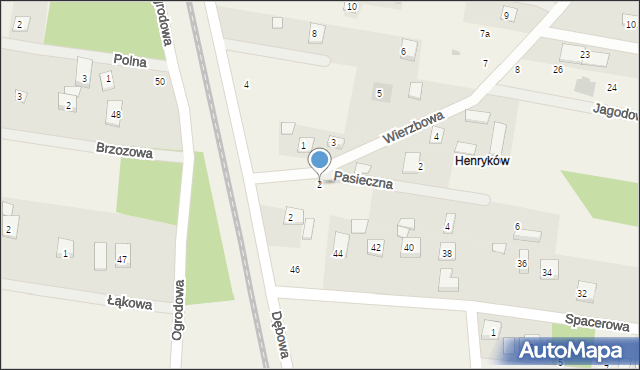 Sułkowice, Pasieczna, 2, mapa Sułkowice
