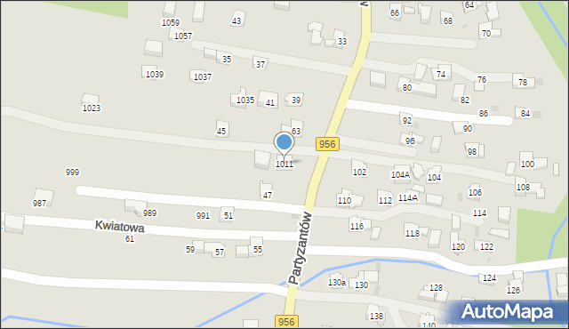 Sułkowice, Partyzantów, 1011, mapa Sułkowice