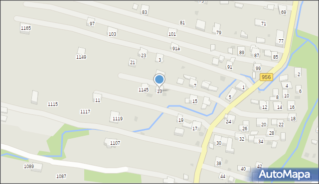 Sułkowice, Partyzantów, 13, mapa Sułkowice