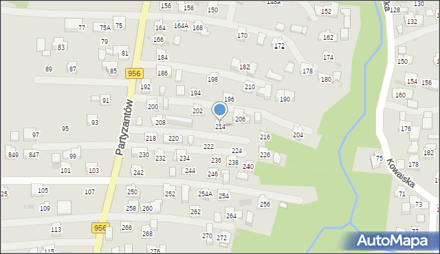 Sułkowice, Partyzantów, 214, mapa Sułkowice
