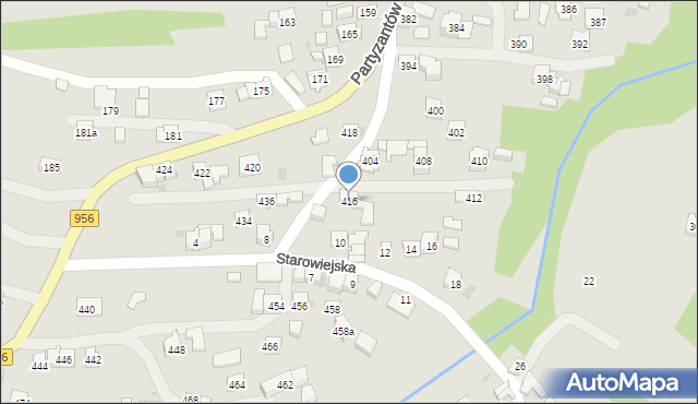 Sułkowice, Partyzantów, 416, mapa Sułkowice