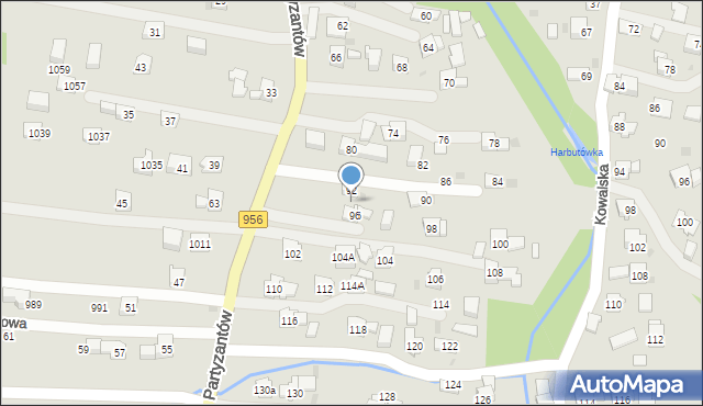 Sułkowice, Partyzantów, 94, mapa Sułkowice