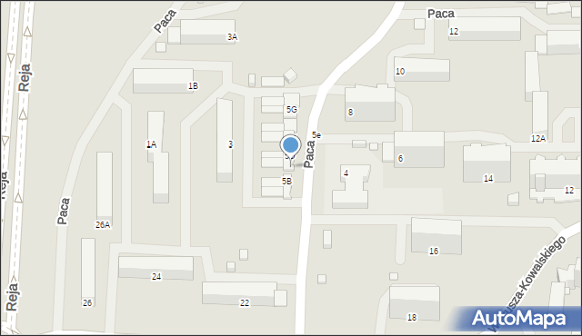 Suwałki, Paca Ludwika Michała, 5c, mapa Suwałk