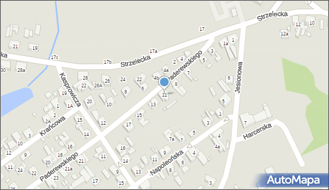 Swarzędz, Paderewskiego Ignacego Jana, 11, mapa Swarzędz