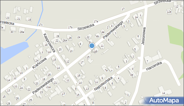 Swarzędz, Paderewskiego Ignacego Jana, 13b, mapa Swarzędz