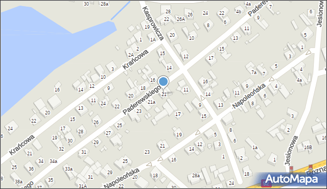 Swarzędz, Paderewskiego Ignacego Jana, 21, mapa Swarzędz