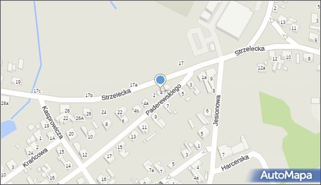 Swarzędz, Paderewskiego Ignacego Jana, 4, mapa Swarzędz