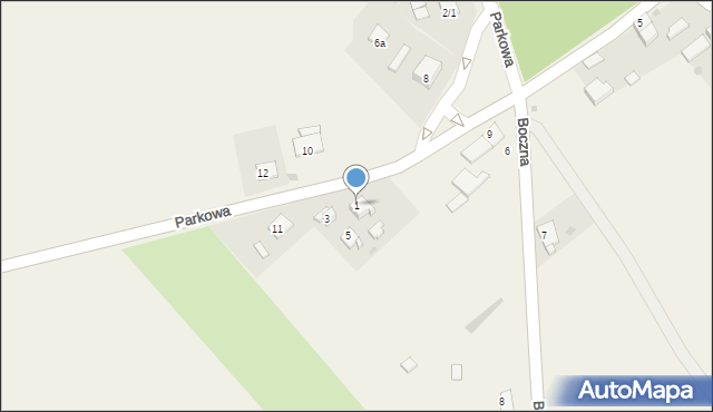 Świbie, Parkowa, 1, mapa Świbie