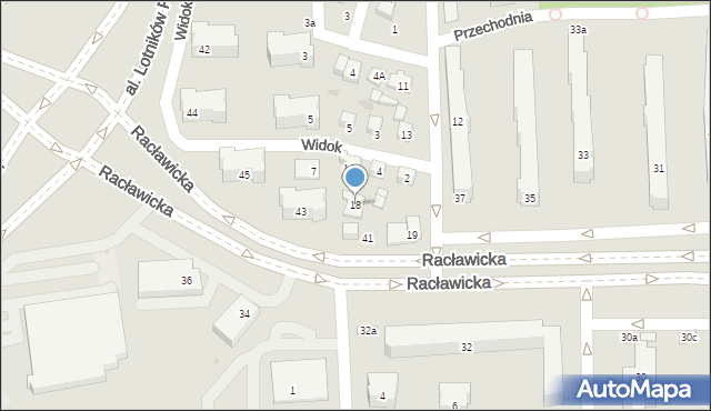 Świdnik, Parcelowa, 18, mapa Świdnika