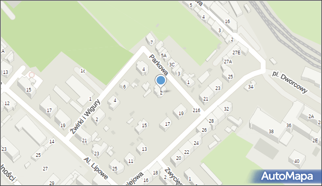 Świebodzice, Parkowa, 2, mapa Świebodzice