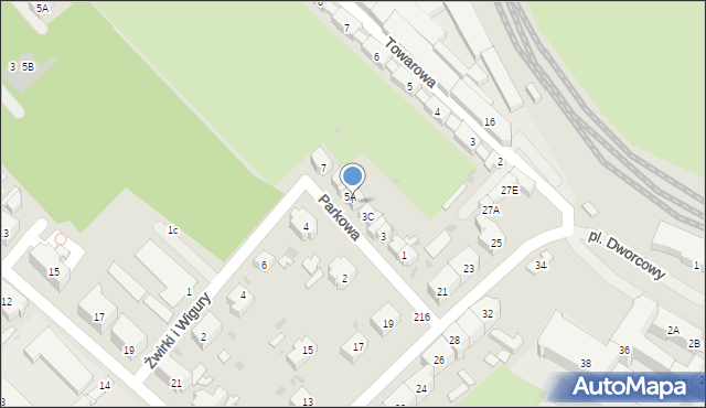 Świebodzice, Parkowa, 5, mapa Świebodzice