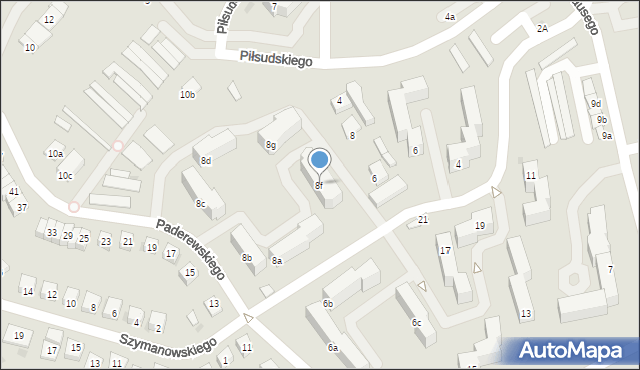 Świecie, Paderewskiego Ignacego Jana, 8f, mapa Świecie