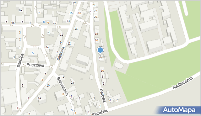 Świecie, Parowa, 12, mapa Świecie