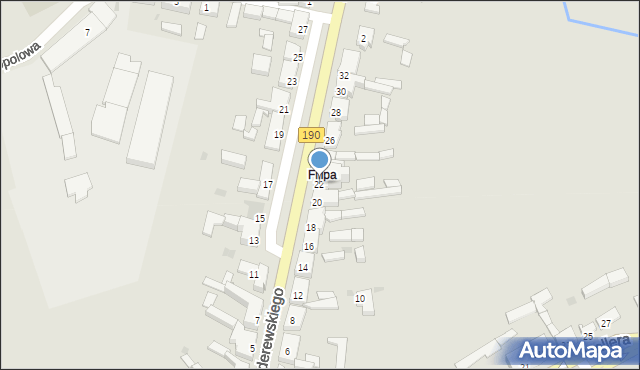 Szamocin, Paderewskiego Ignacego Jana, 22, mapa Szamocin