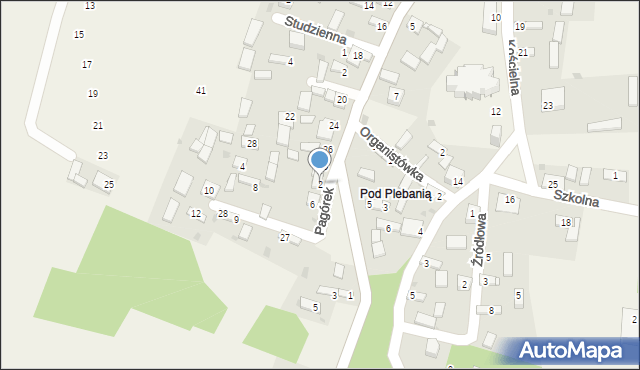 Szaniec, Pagórek, 2, mapa Szaniec