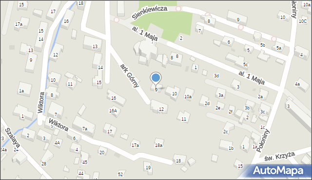 Szczawnica, Park Górny, 9, mapa Szczawnica