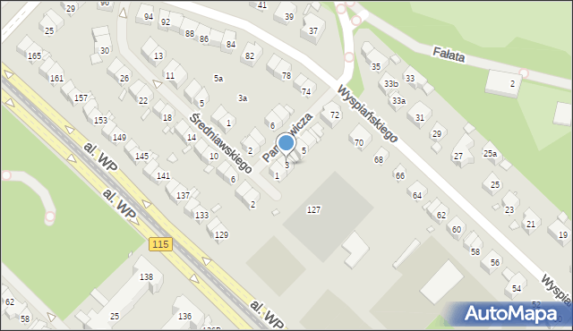 Szczecin, Pankiewicza Józefa, 3, mapa Szczecina