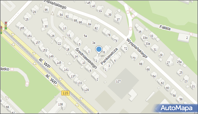 Szczecin, Pankiewicza Józefa, 4, mapa Szczecina