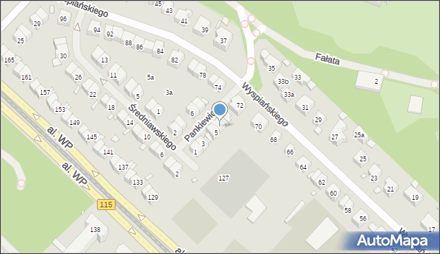 Szczecin, Pankiewicza Józefa, 7, mapa Szczecina