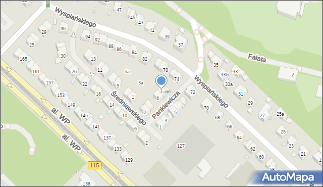 Szczecin, Pankiewicza Józefa, 8, mapa Szczecina