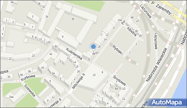 Szczecin, Panieńska, 18, mapa Szczecina