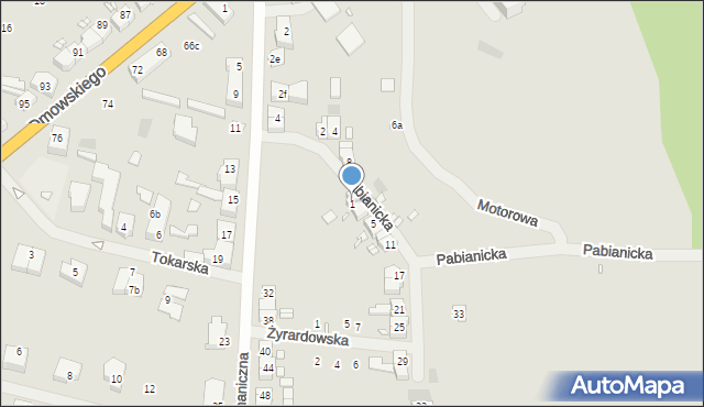 Szczecin, Pabianicka, 1, mapa Szczecina