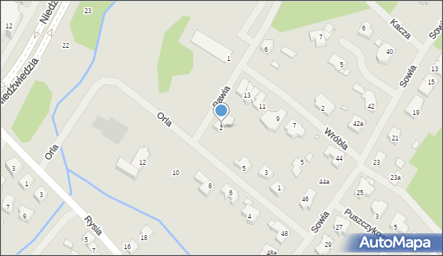 Szczecin, Pawia, 2, mapa Szczecina