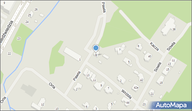 Szczecin, Pawia, 6, mapa Szczecina
