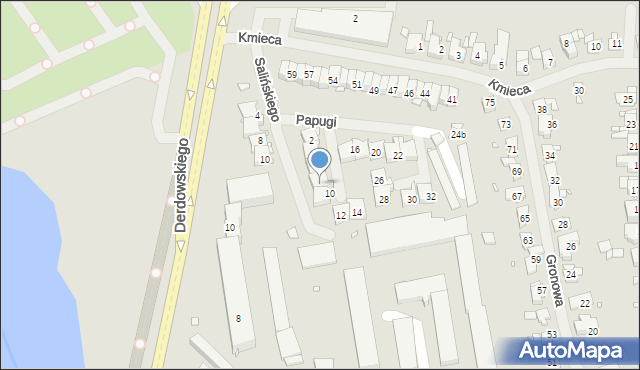 Szczecin, Papugi Jana, 8, mapa Szczecina