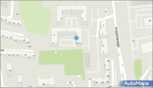 Szczecin, Panoramiczna, 6, mapa Szczecina