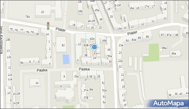 Szczecin, Paska Jana Chryzostoma, 2B, mapa Szczecina