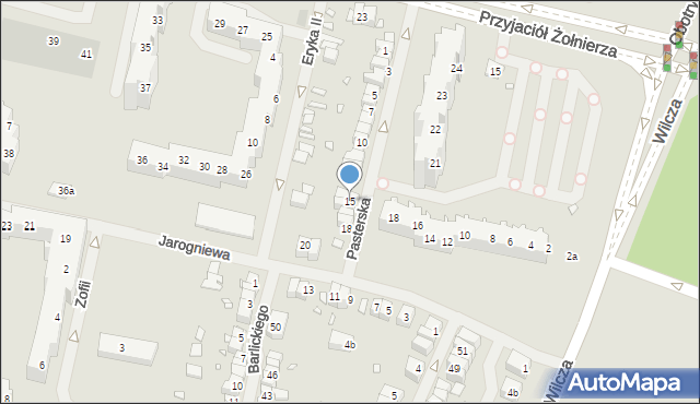 Szczecin, Pasterska, 15, mapa Szczecina