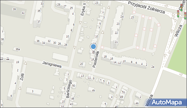 Szczecin, Pasterska, 16, mapa Szczecina