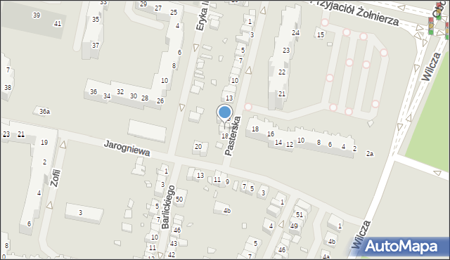 Szczecin, Pasterska, 17, mapa Szczecina
