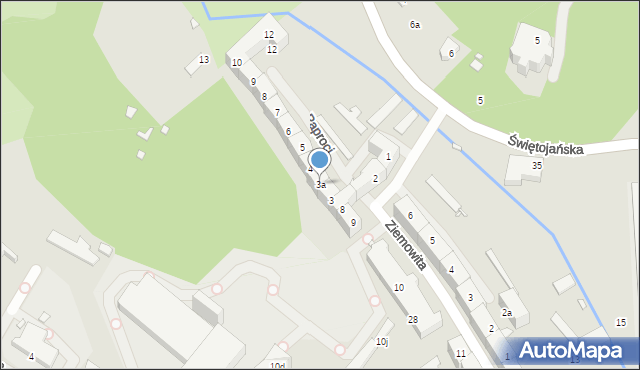 Szczecin, Paproci, 3a, mapa Szczecina